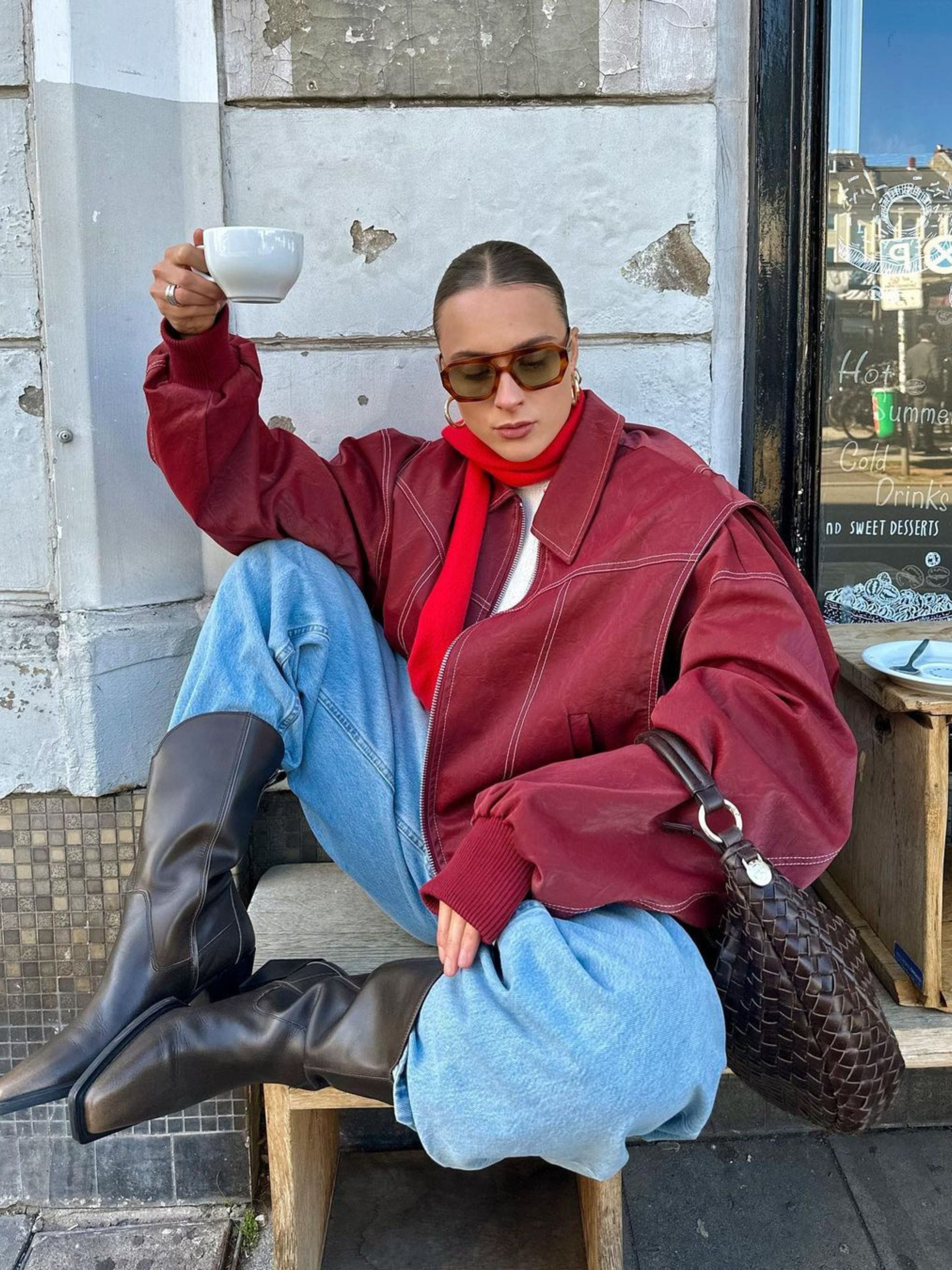 Roselle™ Oversized Leather Jacket