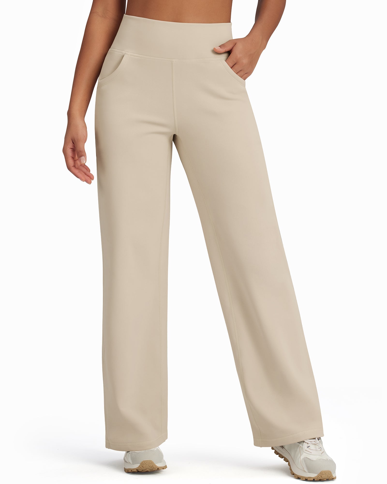 Fleece Lined High-Waist Loose Casual Pants