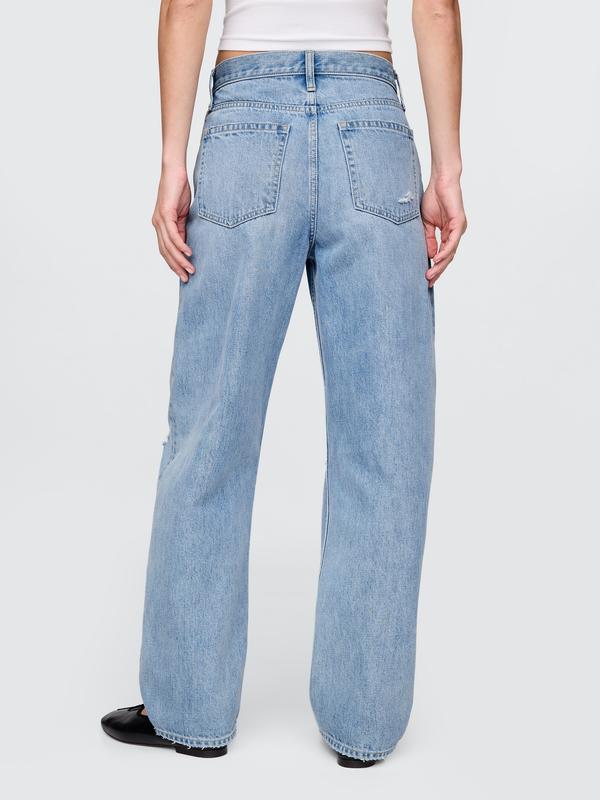Roselle London Women's High Rise Barrel Jeans