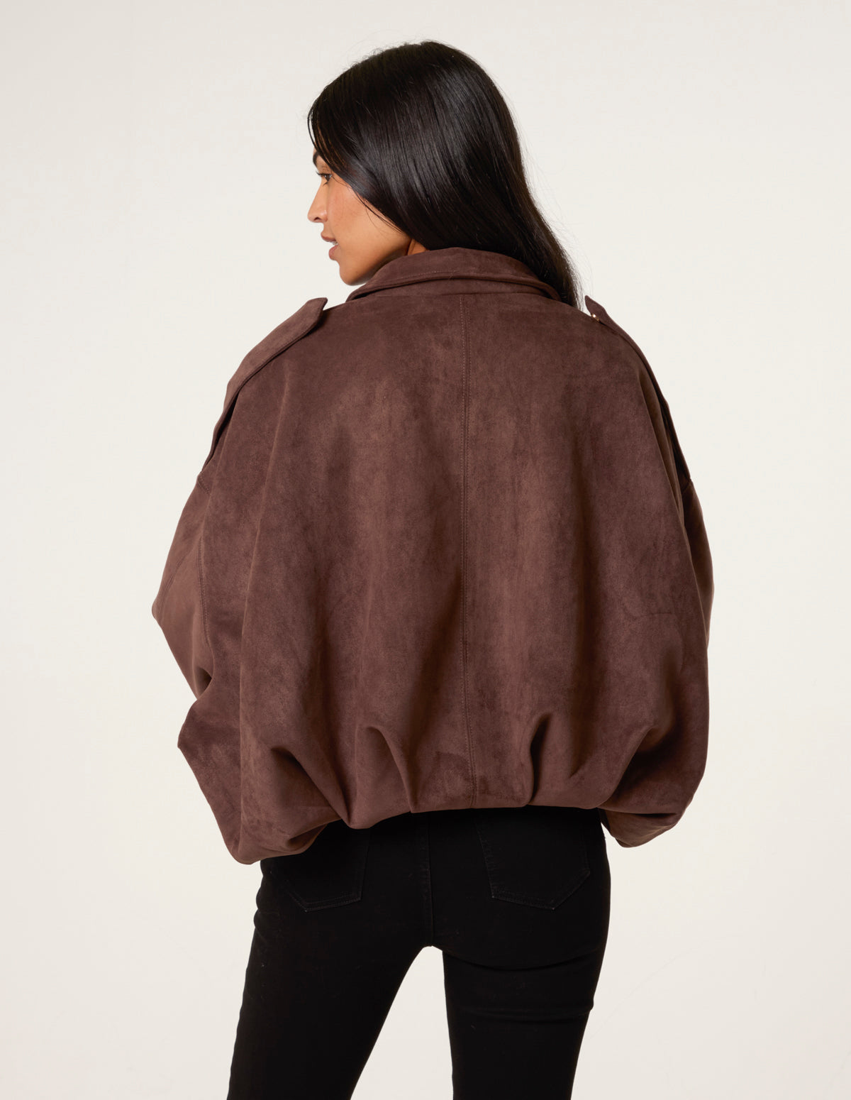 Suedette Puffball Jacket