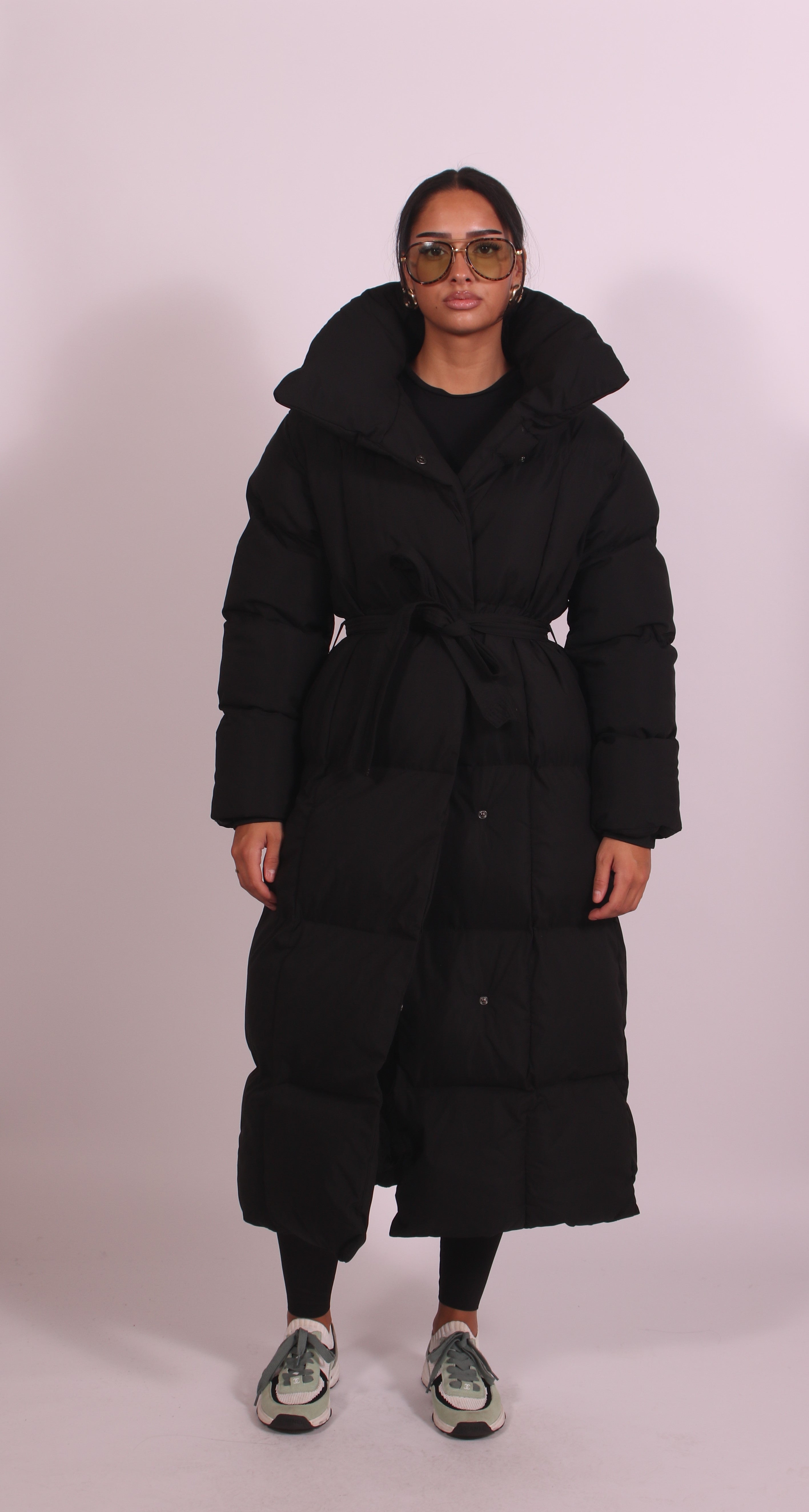 Longline puffer Black