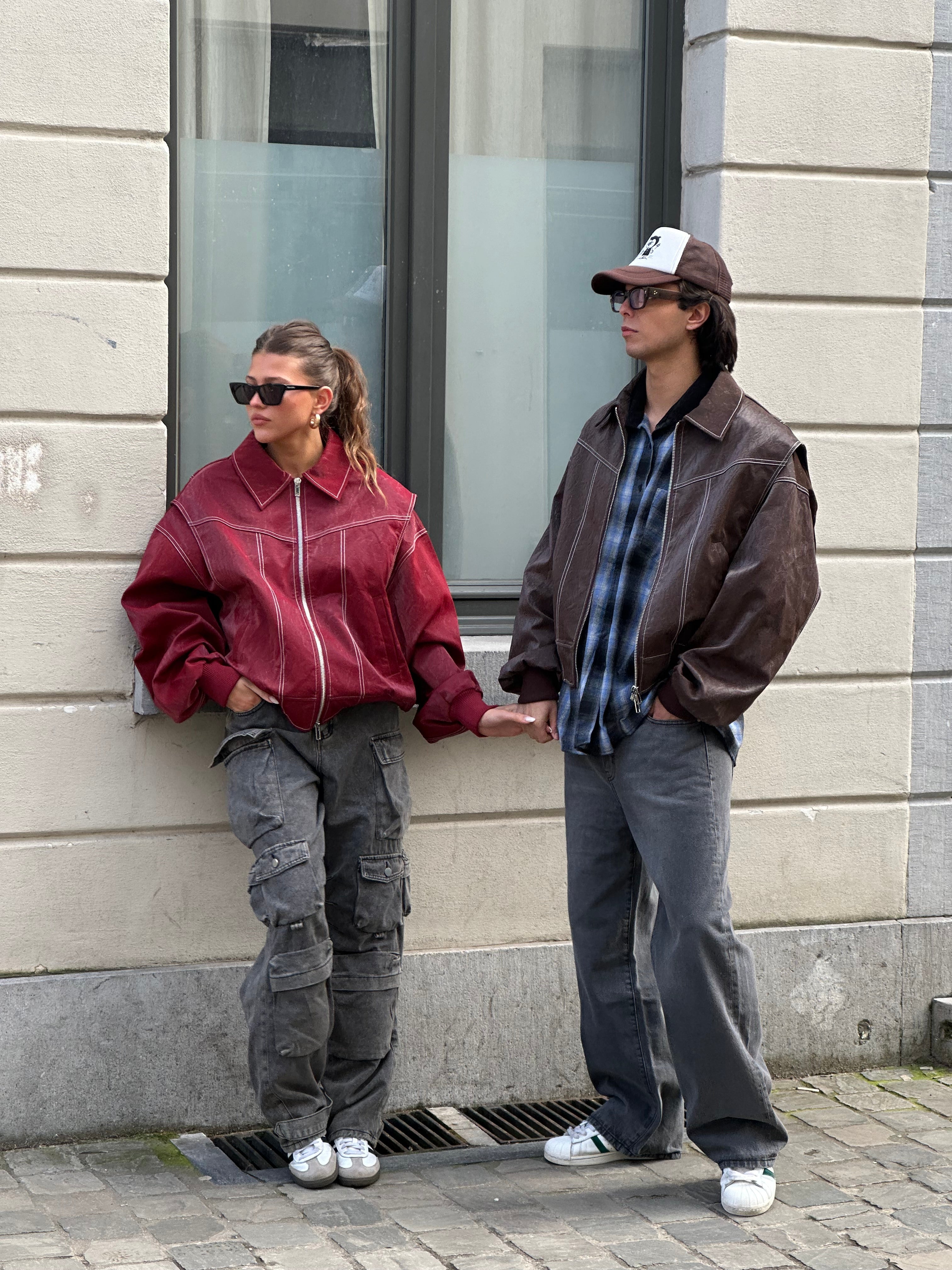 Roselle™ Oversized Leather Jacket