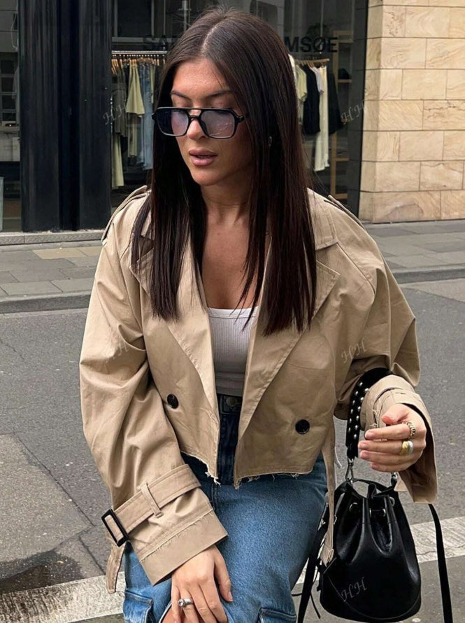 Roselle™ Cropped Trench Jacket