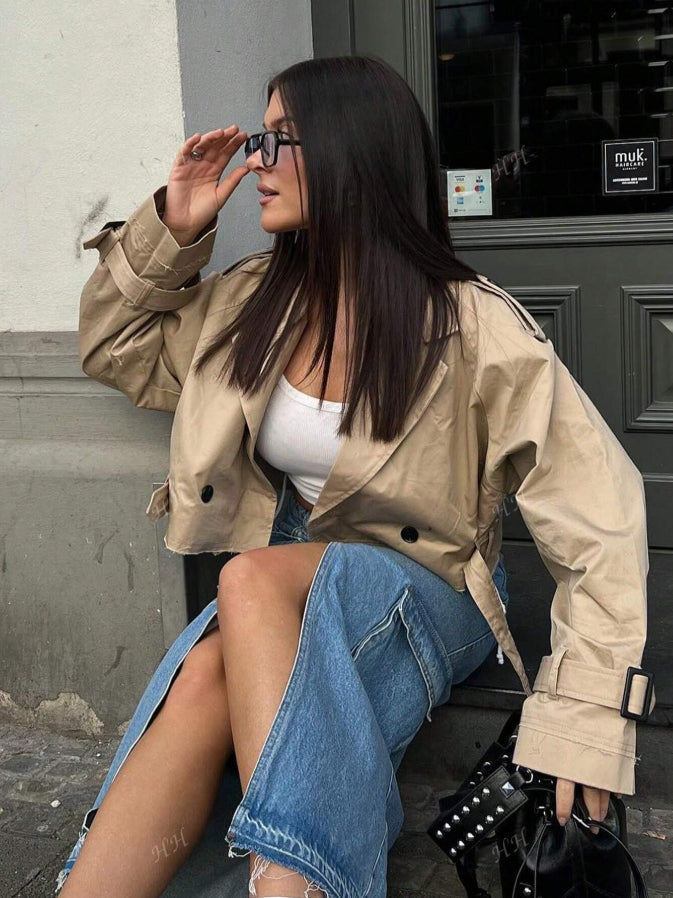 Roselle™ Cropped Trench Jacket