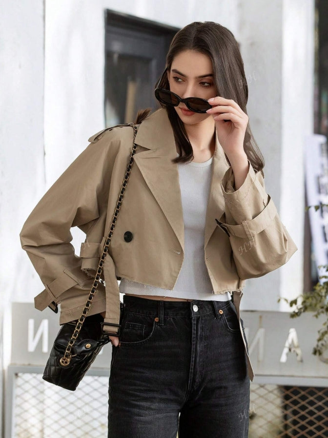 Roselle™ Cropped Trench Jacket