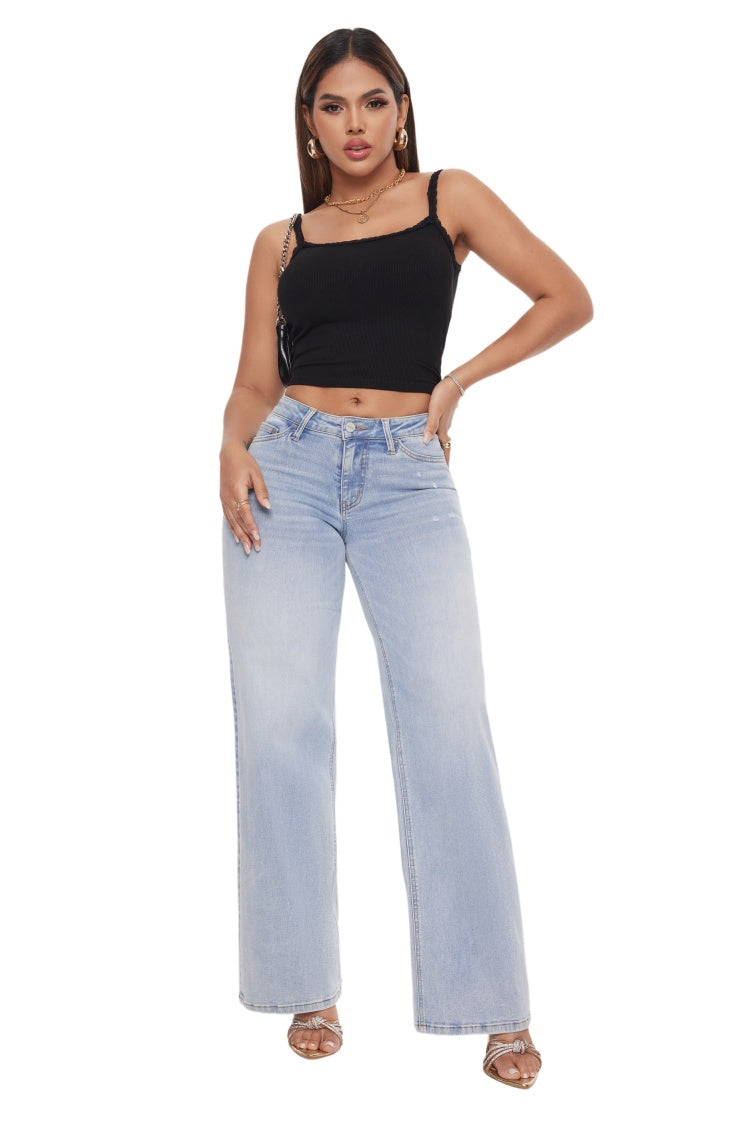 Mid-Low Rise Baggy Jeans