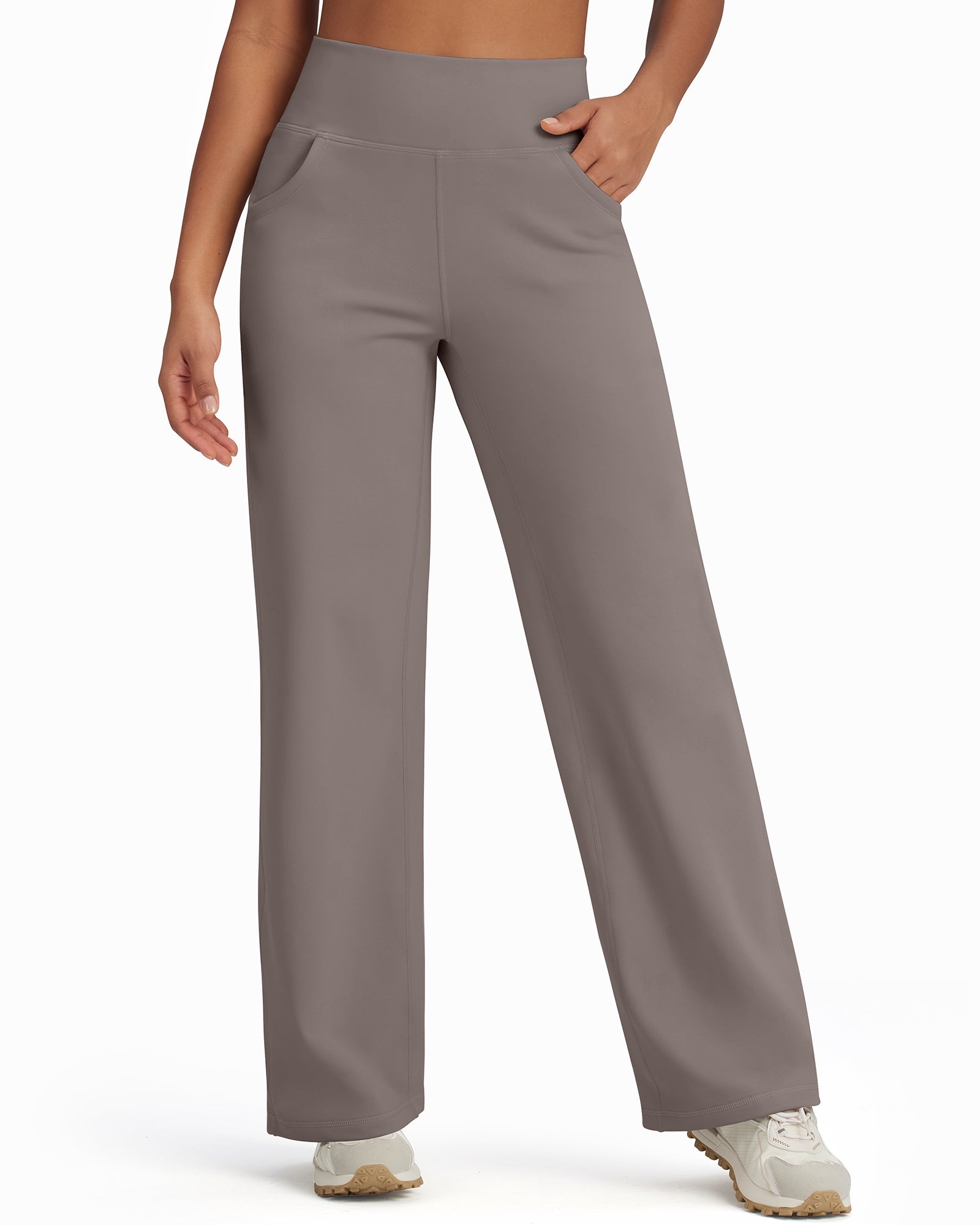 Fleece Lined High-Waist Loose Casual Pants