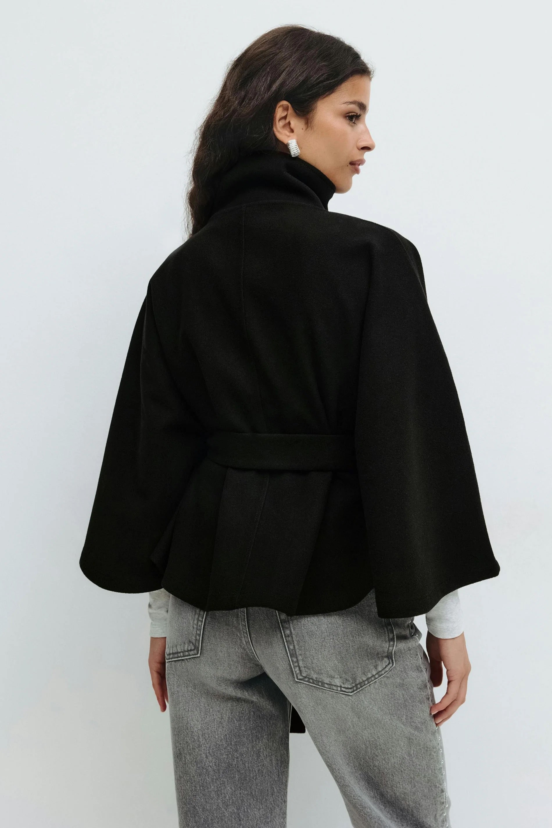 Roselle | Belt Cape Jacket