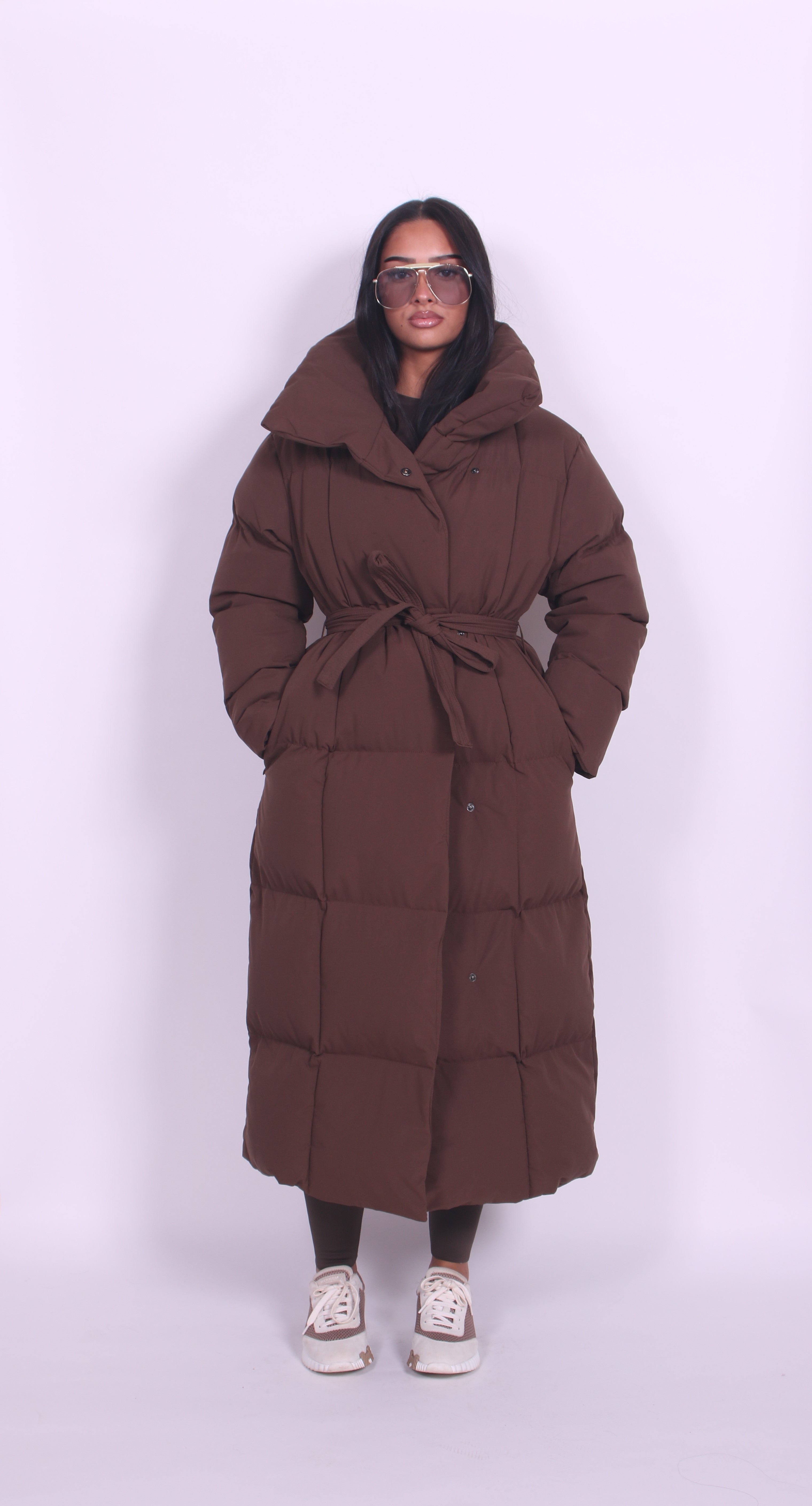Longline puffer Brown