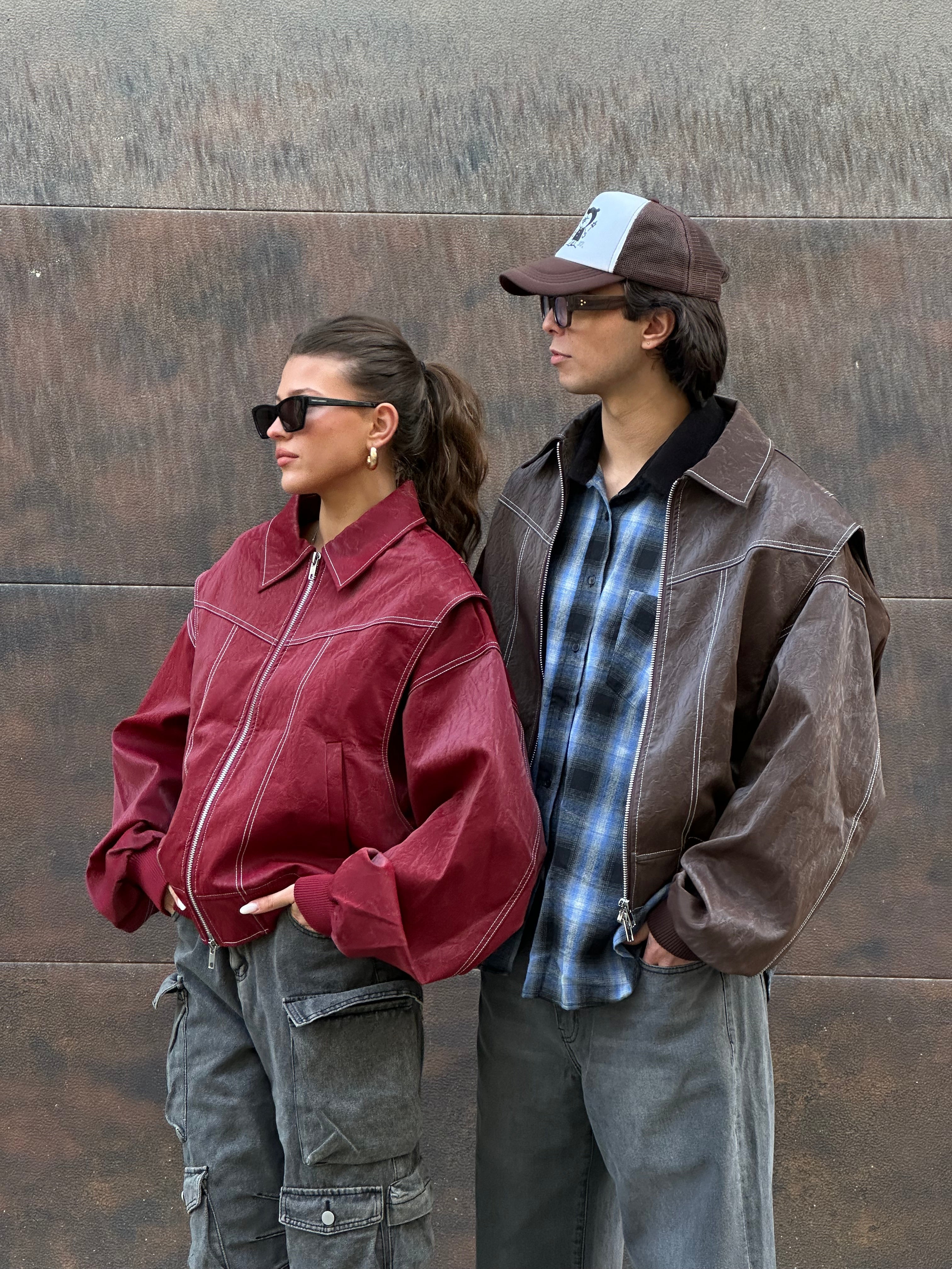 Roselle™  Oversized Leather Jacket