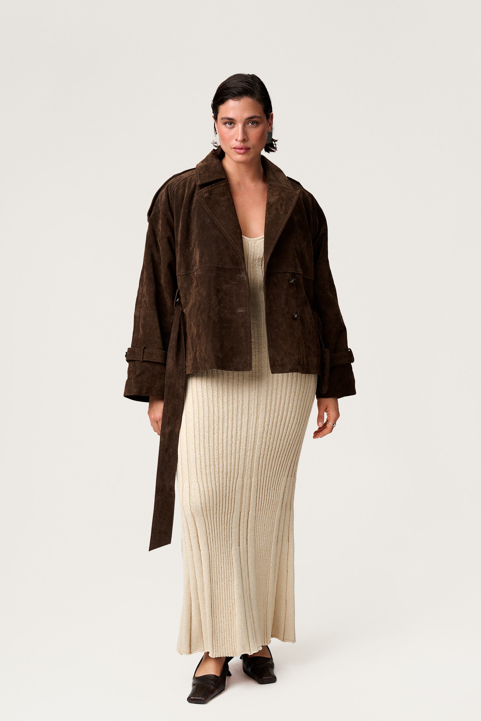 Liora | Cropped Trench Coat